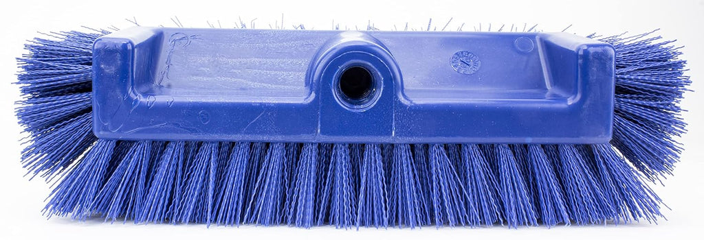 SPARTA Multi-Level Tile Scrub Brush 12" Wide Brush Head, Heavy-Duty Tile Cleaning Brush with End Bristles for Commercial Tiles, Tubs and Floor, Plastic, 12 Inches, Blue