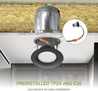 ASD Retrofit LED Recessed Lighting 4 Inch | 9W 700 Lm Wet Rated Dimmable Ceiling Downlights | 2700K-5000K Adjustable CRI90 Black Room Recessed Light Fixtures | LED Can Lights, UL 12 Pack