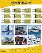 20A Low Profile Mini Fuse Kit– Automotive 20A ATM Manual Reset Circuit Breaker Fuses for Boat, RV, Car, Truck, DC 12V/32V 20 Amp Manual Resettable Blade Assortment Kit with Resettable Fuses
