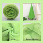 Microfiber Cleaning Cloth for Kitchen Housekeeping Dish Electronics Dust Rags Thick Lint Free Car Wash DryingTowel (12"x12") Green-6 Pack
