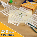 Double Sided Adhesive Dots– 280pcs Easy to Peel Sticky Dot,Clear Removable Mounting Putty Removable for Crafts, Posters, Balloons, and DIY Projects