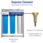 Express Water Whole House Water Filter System | Ultimate Protection | 3 Stage Water Purifier Whole Home, Heavy Metal + Anti-Scale Filters, High Reduction in Scale, Chlorine, PFAs, Lead, Arsenic & more