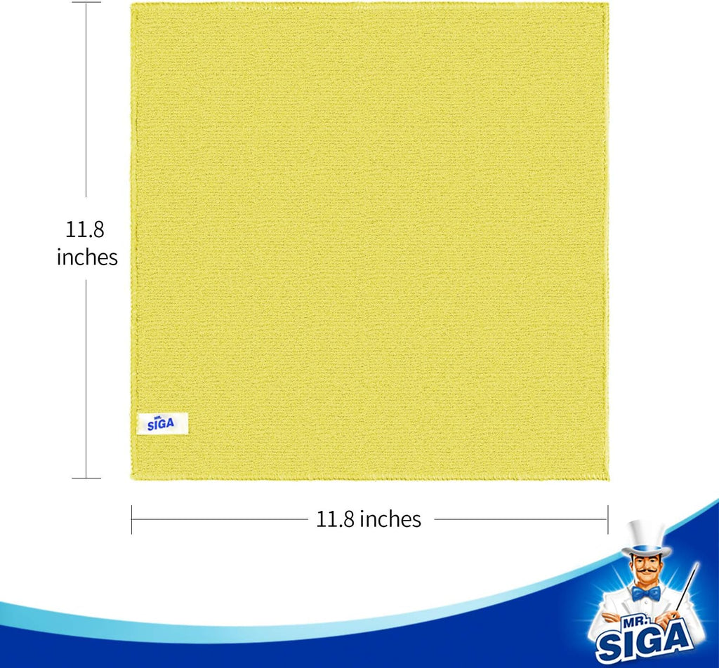 MR.SIGA Microfiber Cleaning Cloth, All-Purpose Cleaning Towels, Pack of 50, Size 11.8 x 11.8 in