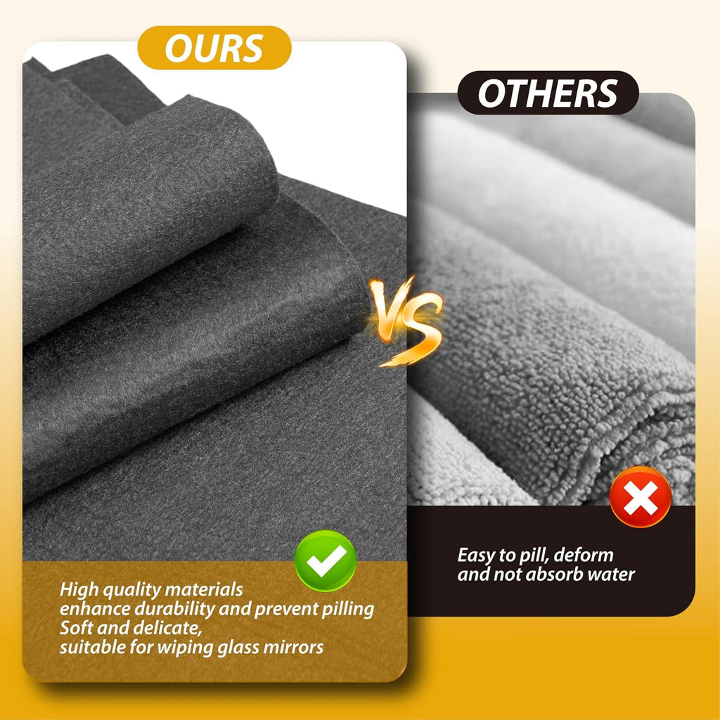 Thickened Magic Cleaning Cloth, 6Pcs Microfiber Cloth Reusable,Lint Free Cloth for Glass,Window, Mirror, Cars
