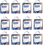 Premium Color Knit Cleaning Rags (2 lb. Bag - Pack of 12) – Shop Rags Bulk for Workshops, Mechanics, Painters, and Home Use, Multipurpose Cotton T-Shirt Rags