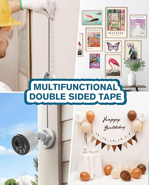 Tesa Double Sided Tape Heavy Duty 0.78in x 18ft 6703, Adhesive Mounting Tape Waterproof, Strong Foam Tape for Walls, Extreme Temp Resistant No Residue Removal Two Sided Tape for Auto, Home, Office