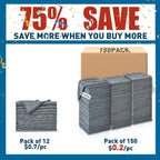 Microfiber Cleaning Cloths Bulk Pack-150 Pack, Microfiber Towels Bulk, Towels for Cars, Cleaning Rags Gray (12x12 inches)