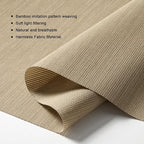 Persilux Light Filtering Cordless Free Stop Roller Blinds Natural Woven Stripes Fabric Thermal Insulation Privacy Roller Shades for Home,Office,Bedroom,Coffee Color(16" W x 36" H)