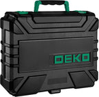 Tool Kit: 8V Cordless Drill, Home Toolbox with storage case, Hand Tool set for Home Repairs 126 Piece, Green