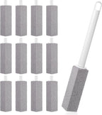 Pumice Stone Toilet Bowl Cleaner, 12Pcs Toilet Pumice Stone with 2pcs 13inch Extra Long Handle for Toilets, Bathroom, Kitchen, Sink, Pool, Tile, Grill