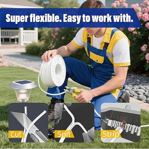 18/2 SPT-1W Bulk Lamp Cord 300-Volt 18-Gauge 50-feet Spool White UL Listed