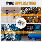 KOOTANS 30PCS Brass Pipe Fittings Hex Nipple Kit 1/8" to 1/8", 1/4" to 1/8", 1/4" to 1/4", 3/8" to 1/4", 3/8" to 3/8", 1/2" to 3/8", 1/2" to 1/2" NPT Male Adapter Pipe Fitting Brass Nipple Connector