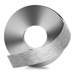 GSCIT Club Grey Silver Edge Banding, 1 1/2 Inch x 50ft Aluminum Brushed Edge Banding PVC Edge Trim for Cabinet Repair Furniture