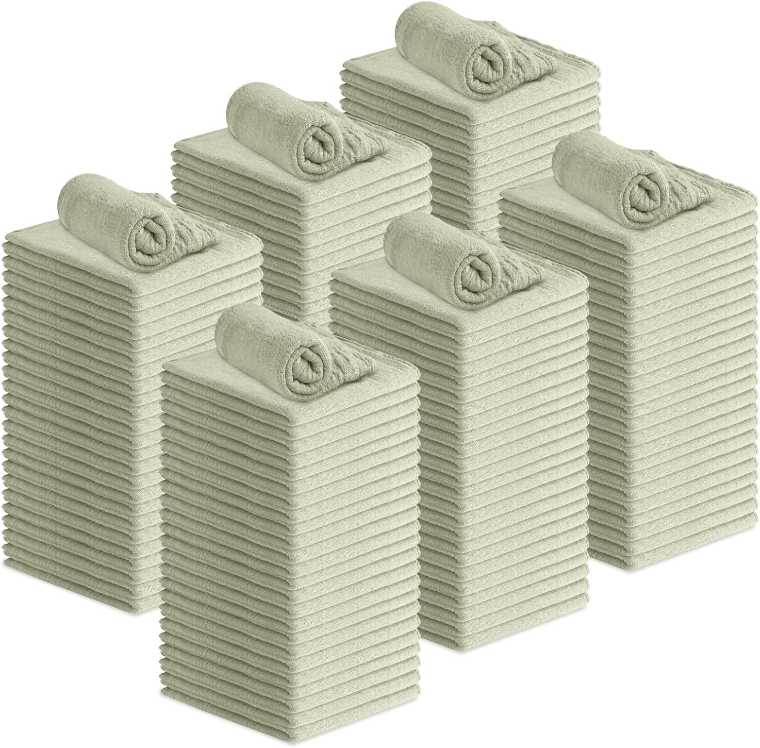 Avalon Towels Cotton Shop Rags – (Pack of 150) Size 12x14 Inches Cleaning Rags – Absorbent Shop Towels and Multipurpose Cleaning Towels for Automobiles, Industries, Garage and Homes (Natural)