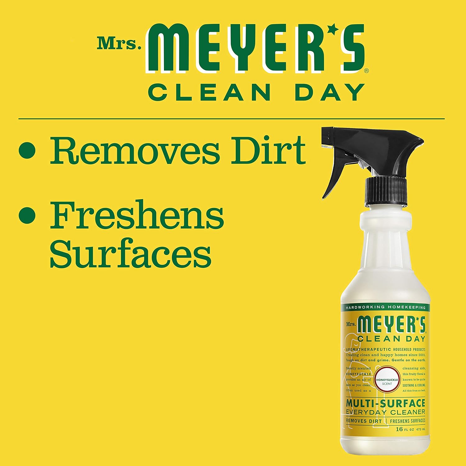 MRS. MEYER'S CLEAN DAY All-Purpose Cleaner Spray, Honeysuckle (16 Fl Oz (Pack of 3))