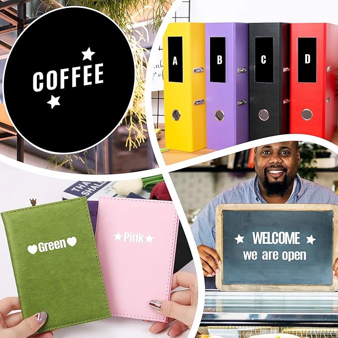 Letter Stickers Small Alphabet Stickers Numbers and Letters Self Adhesive Vinyl Waterproof Sticker for Scrapbooking, Water Bottles,Cup,Mailbox Address,Sign,DIY Crafts Art (White, 0.5 Inch)