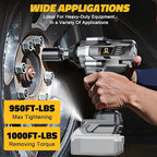Cordless Impact Wrench 1000FT-LBS for Dewalt Battery, 1/2 inch Brushless Electric 1360N.m Impact Gun Includes LED Work Light, High Torque Impact Driver, Bare Tool Only