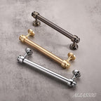 Alzassbg 10 Pack Antique Brass Cabinet Pulls, 5 Inch(128mm) Hole Centers Cabinet Handles Kitchen Hardware Straight Bar for Cabinets and Drawer AL3082AB