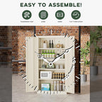 Greenvelly Metal Garage Storage Cabinet with Locking Doors, 72" Grey Lockable Storage Cabinet with Adjustable Shelves, Steel Tool Cabinets,Metal File Cabinet for Home Office, Garage (36" W x 18" D)