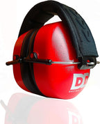 DECIBEL DEFENSE Professional Safety Ear Muffs 37dB NRR - The HIGHEST Rated & MOST COMFORTABLE Ear Protection for Shooting & Industrial Use - PROFESSIONAL HEARING PROTECTION (SAFETY RED)