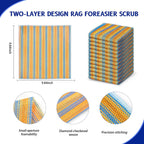 12PCS Non-Scratch Multipurpose Steel Wire Dishcloths - Reusable Quick-Dry Odor-Free Scrub Cloths for Dishes, Kitchen Cleaning Cloths for Cookware, Sinks, Stove Tops(9.84X9.84)