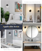 EAPUDUN 1-Light Matte Black Bathroom Light Fixtures Over Mirror, Vanity Lights with 1 Globe Clear Glass Shades, Industrial Style Wall Sconces, WLA1433-MBK