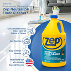 Zep Neutral PH Industrial Floor Cleaner - 1 Gallon - ZUNEUT128 - Concentrated Pro Trusted All-Purpose Floor Cleaner