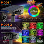 Solar Spotlights Outdoor, 40 LED s Color Changing RGB Waterproof Landscape Lights with 9 Light Modes, Colored Solar Spot Lights Auto On/Off, for Pathway Garden Pool Patio Yard