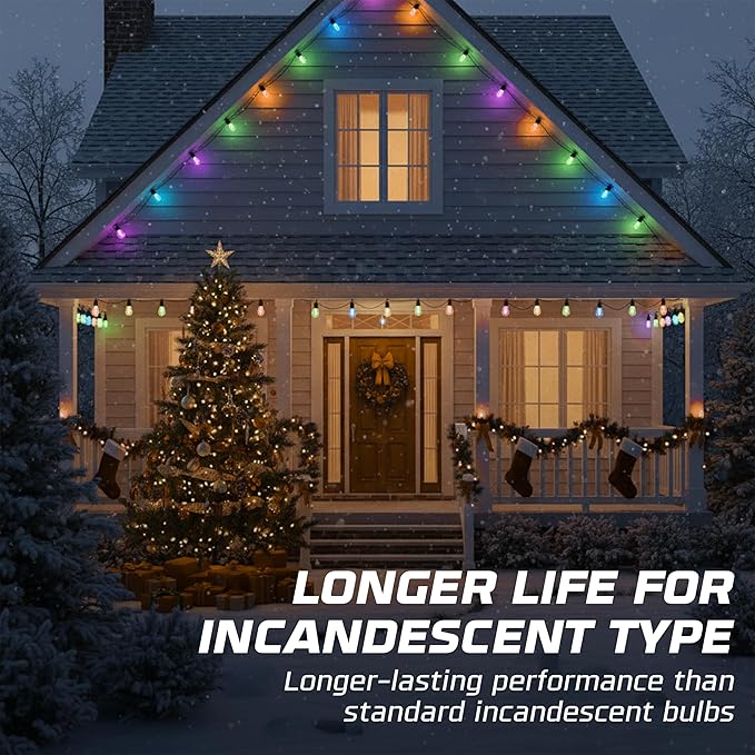 OHLECTRIC Amber Night Light Bulbs (10-Pack) 11-Watt S14 Sign Bulb, Decorative Light Bulbs, E26 Medium Base, Colorful Bulbs, Dimmable, Sign Replacement Lamp for Indoor & Outdoor Use. Avg Hours 5000