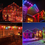 Red Green S14 Christmas Light Bulbs, 1 Watt Plastic Shatterproof LED Replacement Bulbs for Indoor Outdoor Patio String Light, E26 Medium Base, 15 Pack