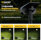Ensenior Solar Spotlights Outdoor, Brightness Adjustable 6500K LED Solar Garden Lights, 56 LEDs Solar Powered Landscape Lights, Auto ON/Off, Waterproof, for Yard/Garden/Pathway - 6 Pack