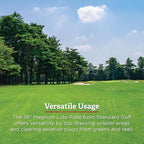 Standard Golf Magnum Lute - 36'' Reversible Flat Head Rake | Used for Golf Courses, Ball Fields, Asphalt Work Landscaping & More | 66'' Straight Handle with T Connection for Added Stability