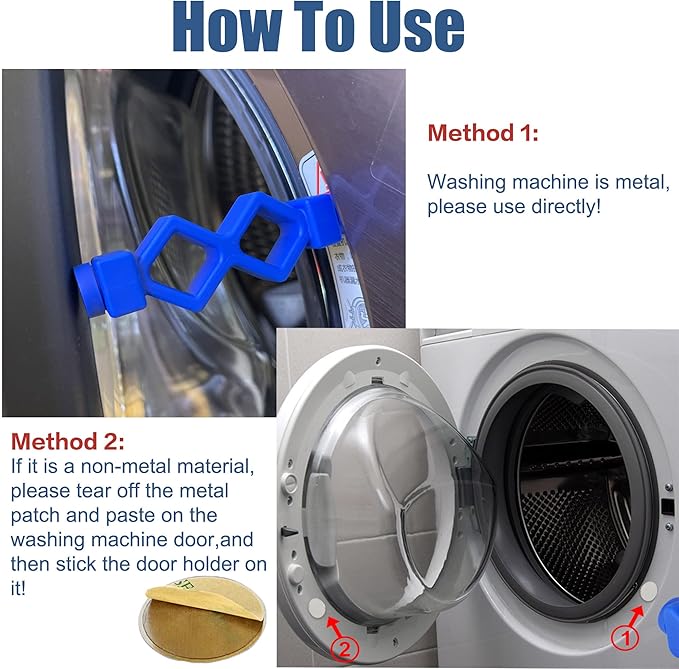 Magoog Washer Door Prop, Front Load Washer Door Prop, Keep Front Load Washer Door Open and Dry to Prevent Damping, Upgraded Longer Door Prop for Front Load Washing Machines