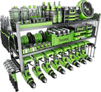Power Tool Organizer - 3 Layer 8 Drill Holder Wall Mount, Storage Rack for Garage Organization, Large Tool Shelf, Gifts for Him Men Dad Husband Anniversary Fathers Day, Cool Gadget Stocking Stuffer