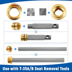 Enhon Valve Rebuild Kit Replacement for REB-VALVE, Compatible with Symmons Temptrol Valve, TA-10 Spindle Assembly, TA-4 Hot and Cold Seats, T-11 Cap Gasket, T-35A/B Seat Removal Tools (1 Pack)