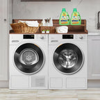 Royxen Laundry Countertop with 2-Tier Shelf Universal Fit, Washer and Dryer Countertop with Storage Space, Shelf Height 11.5 Inches, Walnut Color