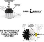 Car, Motorcycle, Truck, Boat - Cleaning Supplies – Drill Brush – Soft White Detailing Brush Kit - Car Wash - Spin Brush - Wheel Cleaner - Interior, Vinyl, Upholstery, Fabric, Leather Seat Cleaner