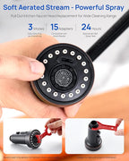 J-HVA Pull Down Kitchen Faucet Sprayer Head Replacement Part with Adapters, 3 Function Pull Out Sink Sprayer Replacement Nozzle, Kitchen Faucet Head Hose Spray Tap Spout, Oil Rubbed Bronze