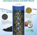 SimPure 20" x 4.5" Carbon and KDF Filters, Whole House KDF/GAC Water Filter Cartridge Replacement for DB20P, DB20P-3KDF (2 Pack)