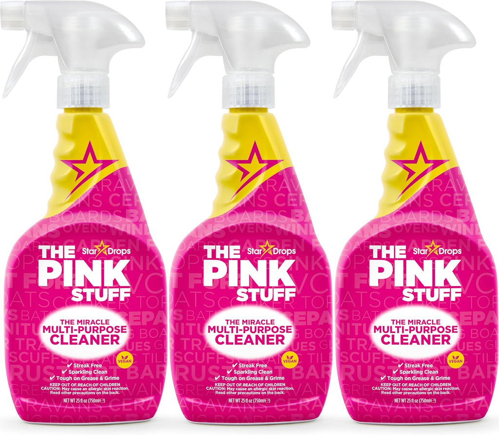 Stardrops - The Pink Stuff - The Miracle Multi-Purpose Cleaning Spray 750ml 3-Pack Bundle (3 Multi-Purpose Spray)