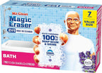 Mr. Clean Magic Eraser Sponge, Bathroom Cleaner, Soap Scum Shower & Tub Cleaner, 2 in 1 Bath, 7ct