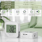 WiFi Temperature & Humidity Monitor, No Subscription 24/7 Remote Temp Sensor with Email, Text Alerts, Sound & Light Alarm, Idea for RV, Pet, Greenhouse, Farm, Freezer, Server Room,S22D