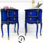 Dixie Belle Paint Company Chalk Finish Furniture Paint - Cobalt Blue (1 Gallon - 128oz) - Matte Vibrant Blue Chic Chalk Mineral DIY Furniture Paint