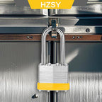 Padlocks Keyed Alike, Pack of 6, Laminated Steel Keyed Lock (1-9/16", 40mm), Padlocks with Same Key, Long Shackle, for Toolbox, Locker & StorageUnit or More