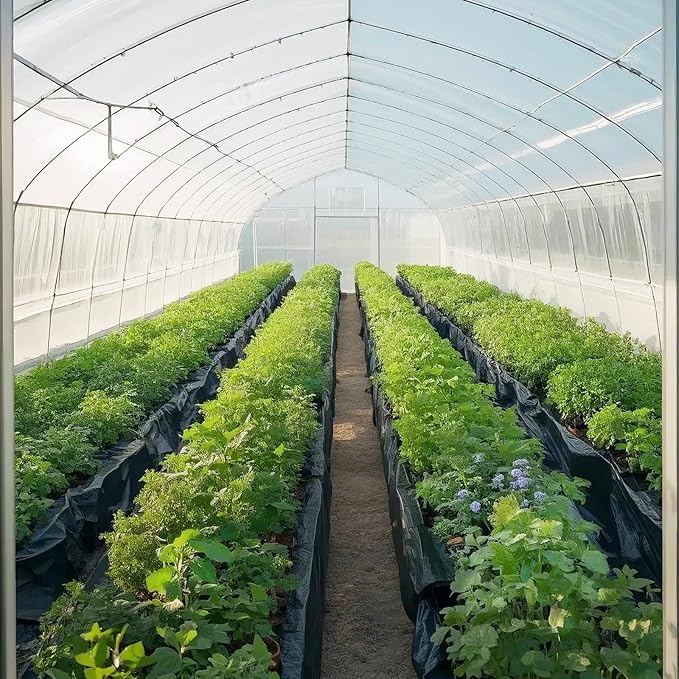 VEVOR 10 Mil Plastic Sheeting Heavy Duty 5' x 100', Thick Plastic Sheeting Roll, Plastic Drop Cloth Painters Tarp, Polyethylene Covering for Crawl Space Vapor Barrier, Multi-Purpose, Black