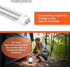 LED Bulbs 4ft Type A+B Replacemen for T8 Fluorescent Light Bulbs 48 inch,24W 3200LM 5000K Clear Cover Super Bright,Plug & Play,Didn't Have to Modify Your Fixture or Anything(4-Pack)