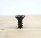 Bolt Dropper #6 x 3/4 Inch Wood Screws, Pack of 100 - Xylan Coated Stainless Steel Flat Head Phillips Black Screws - Corrosion Resistant for Wood, Drywall Applications, and Outdoor Use