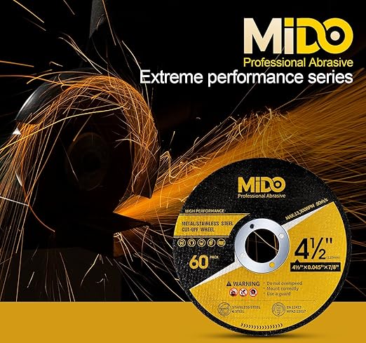 60 PCS Cut Off Wheels Angle Grinder Cutting Disc 4-1/2" x .045" x 7/8" Ultra Thin Cut Off Wheel for Metal