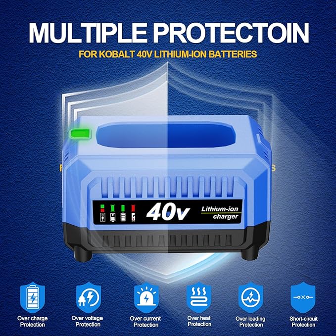 40-Volt Charger Replace for Kobalt 40V Battery Charger, Compatible with Kobalt 40V Li-ion Battery KB640-03 KB240-06 KB640-06 KB245-06 KB440-03