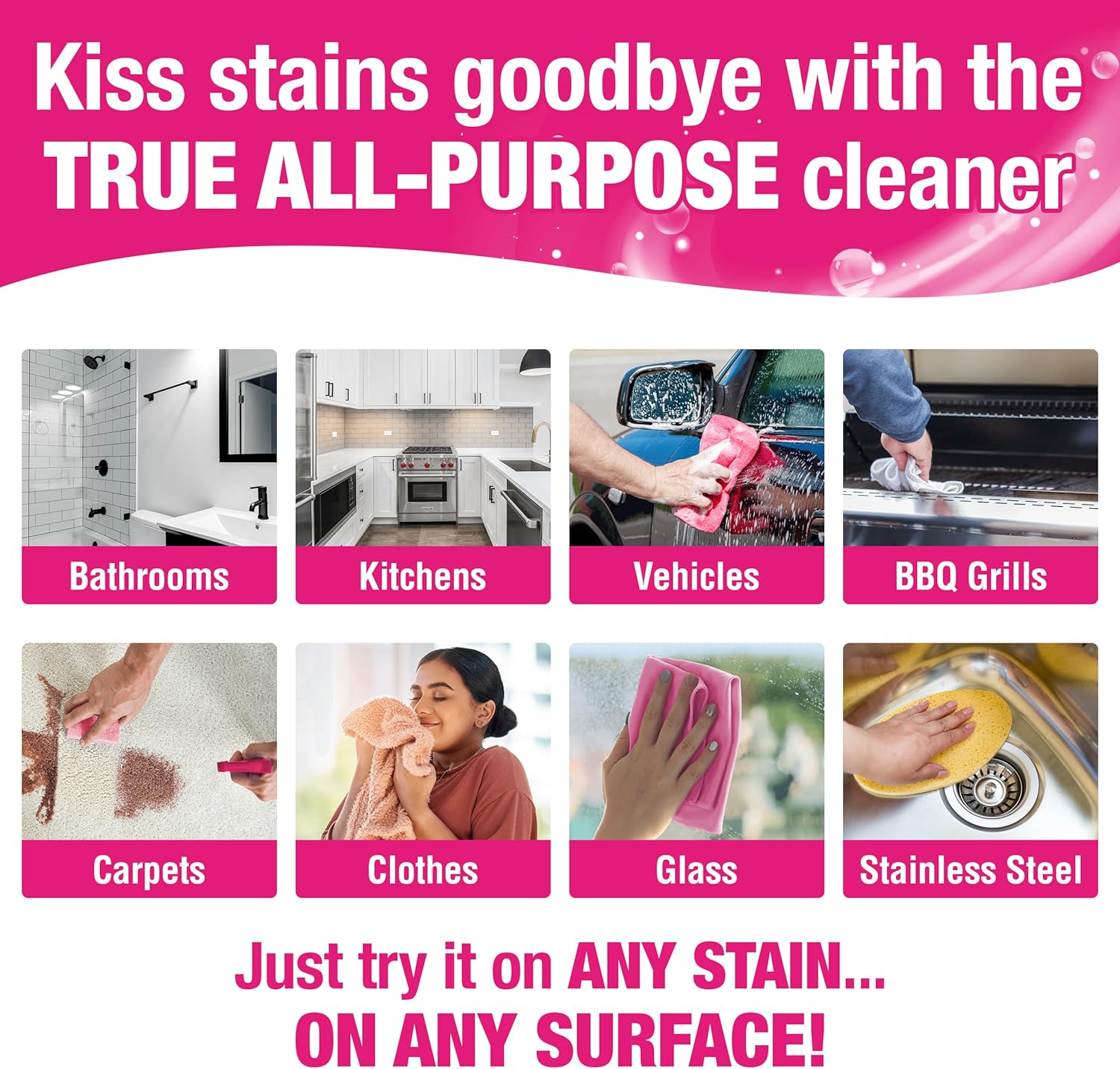 Quick 'n Brite All-Purpose Cleaner & Heavy-Duty Bathroom Cleaning Kit – 80oz Paste & 64oz Scum Off Liquid for Shower, Tile, Grout, Glass & Home Cleaning